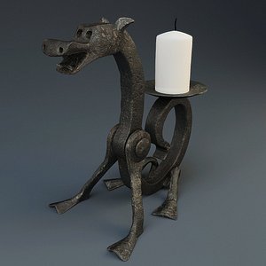 handmade candlestick 3d max