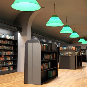3D model Book Store Interior