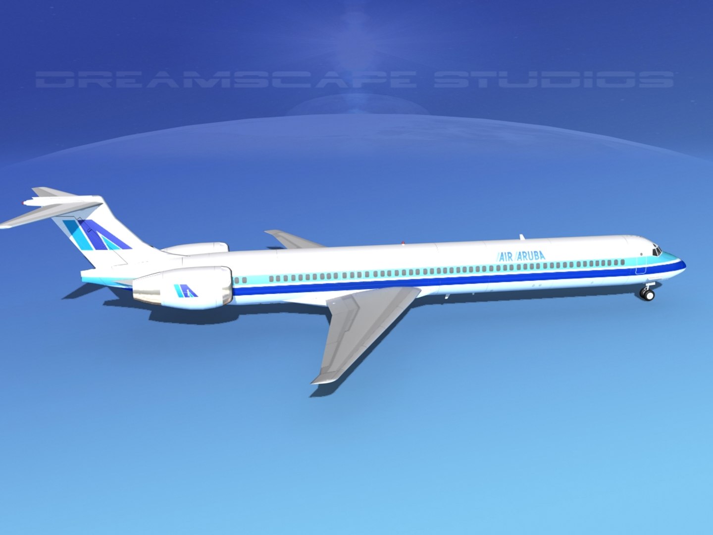 3d Md-90 Jet Commercial