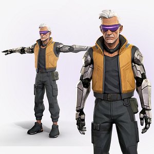 3D Game ready stylized character Vance