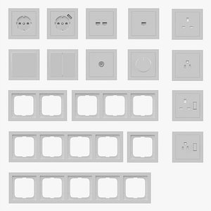 Outlet frame set EU US UK white