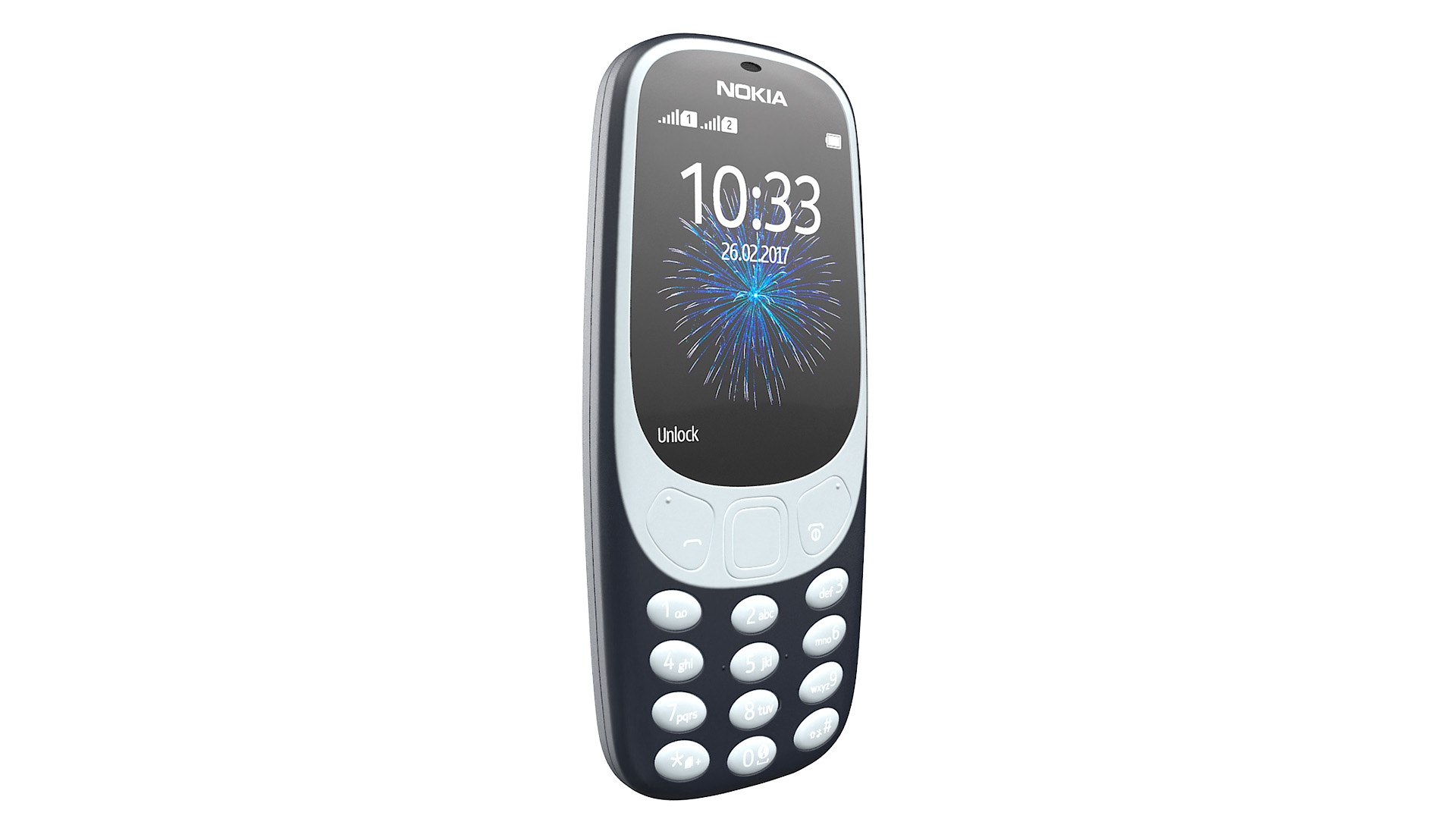 Blue Nokia 3310 New Lights On 3D Model - TurboSquid 2269797