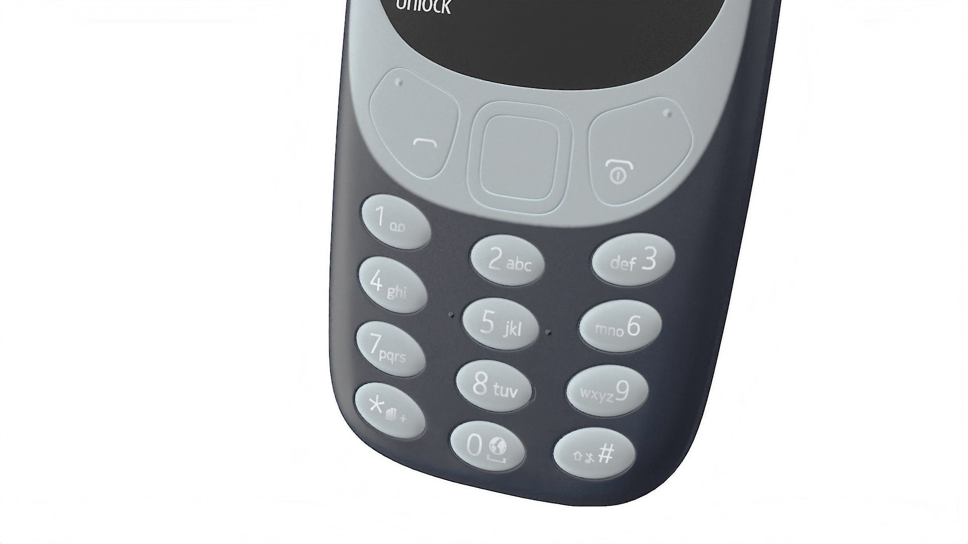 Blue Nokia 3310 New Lights On 3D Model - TurboSquid 2269797