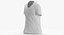 3D model T Shirt Worn Male V Neck Pose 02 White Blank and Banded Heather