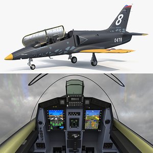 Czech Aero L-39 Skyfox Trainer Jet Rigged for Cinema 4D