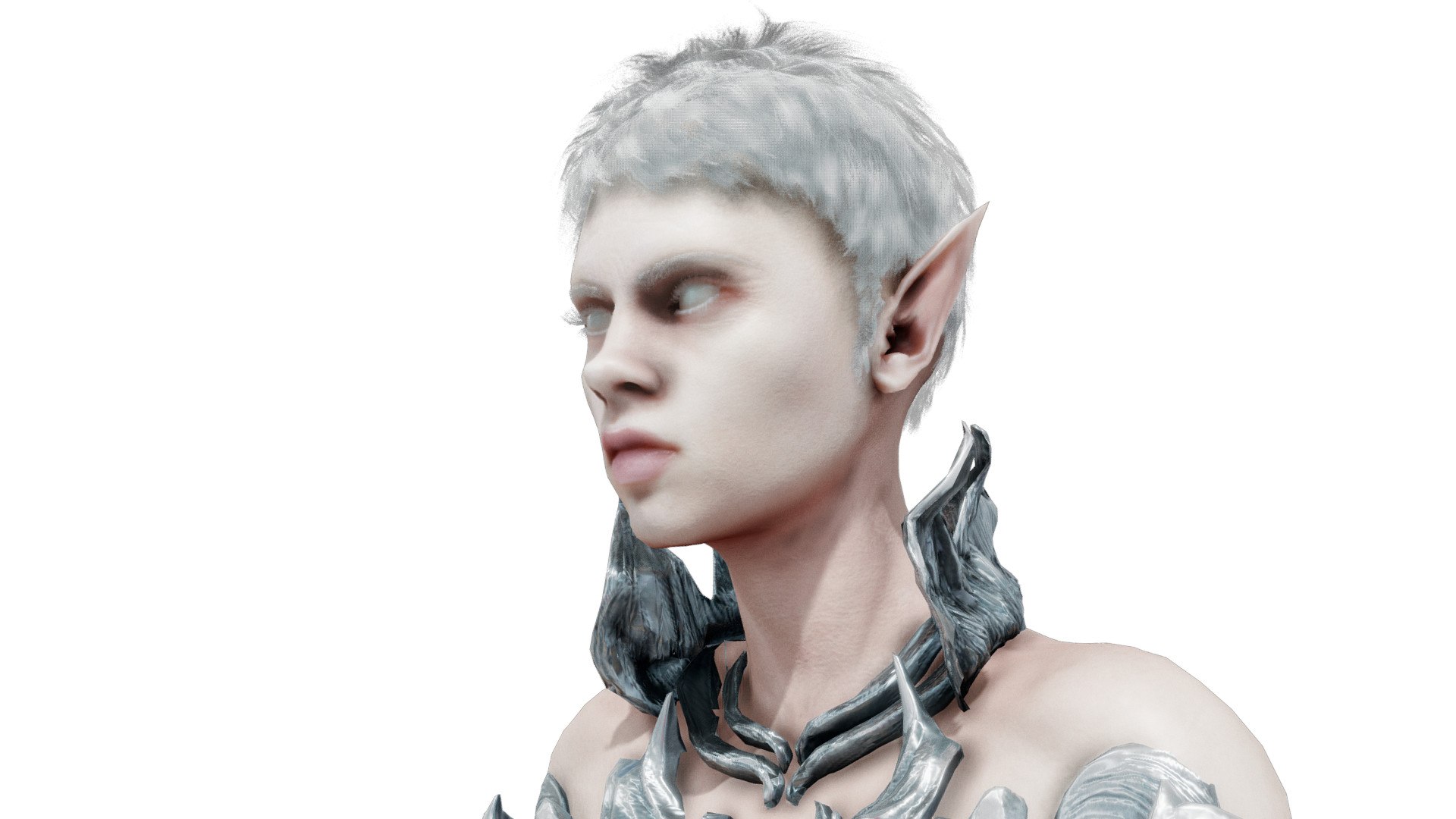 Elf White 3D Model - TurboSquid 2258237