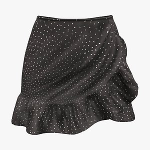 Wrapped Skirt With Frills 3D model