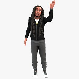 Cartoon Stylized man rigged