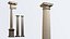 Mutulary Doric column fluting Vignola 3D