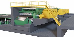 3D metal sheet conveyor model