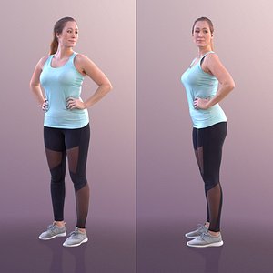 3D 10572 Rocio - Athletic Woman Standing Hands On Hips