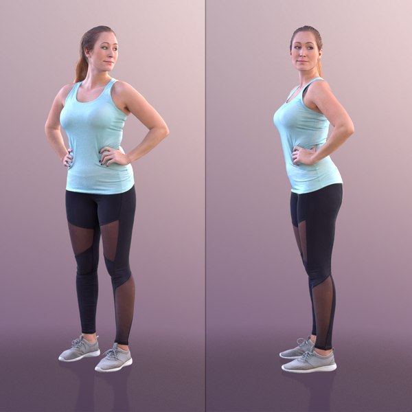 3D 10572 Rocio - Athletic Woman Standing Hands On Hips