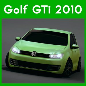 volkswagen golf 2010 3d model
