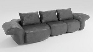 3D Soft sofa in a modern style model