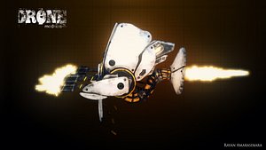 3d drone concept model