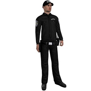 Security Guard 1 LOD2 Rigged