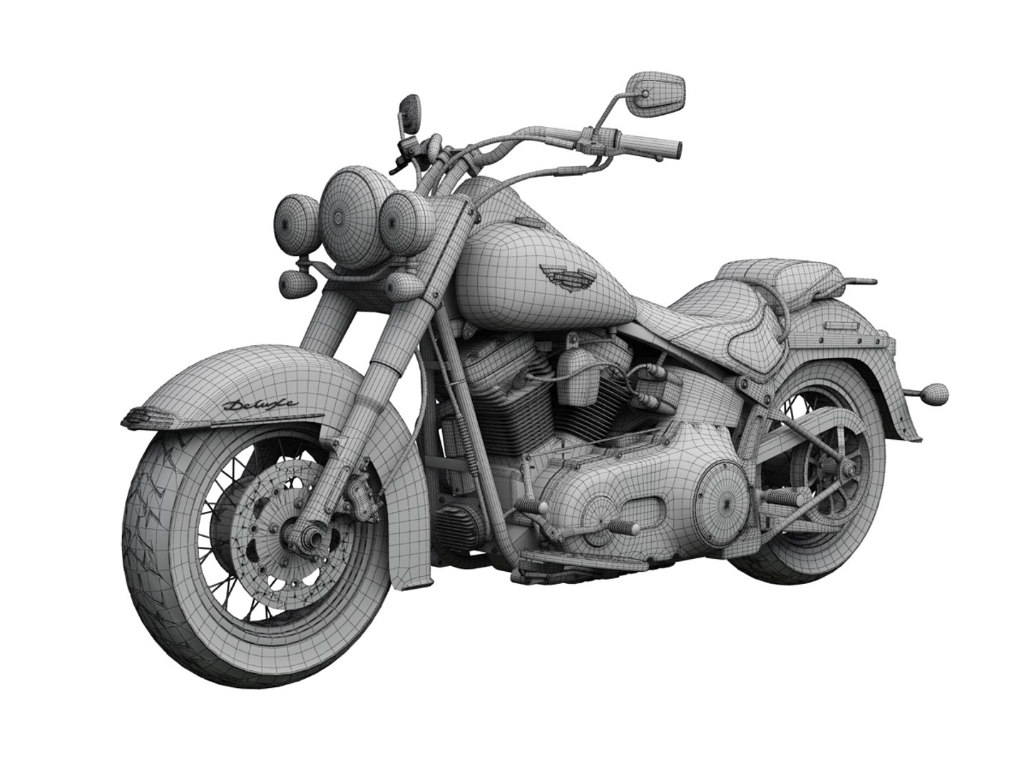 3d Model Harley-davidson Flstn Softail Deluxe