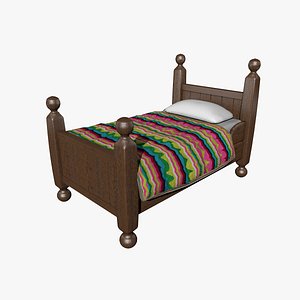 Cartoon Wooden Children's Bed