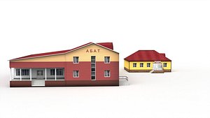 Roadside motel 3D model