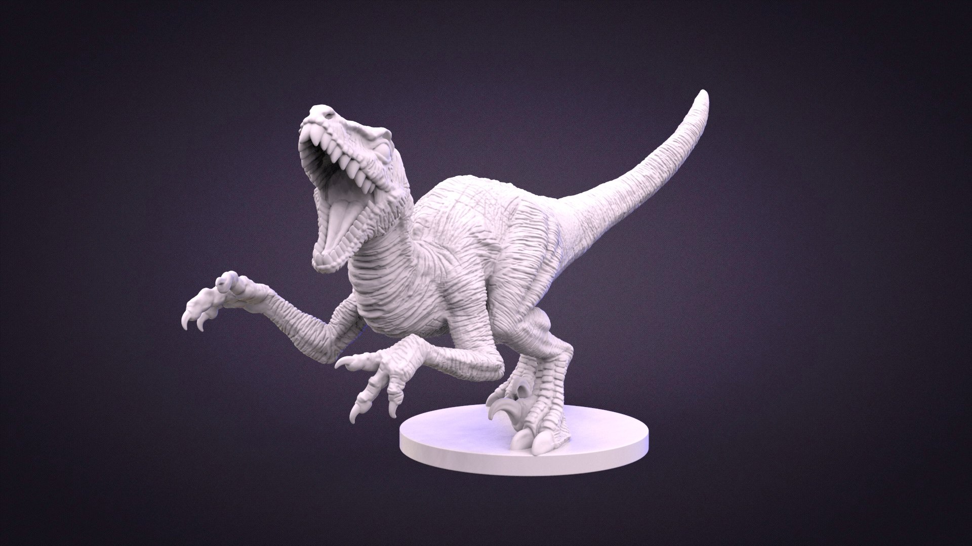 3D model Raptor Dinosaur Sculpture - TurboSquid 2050279