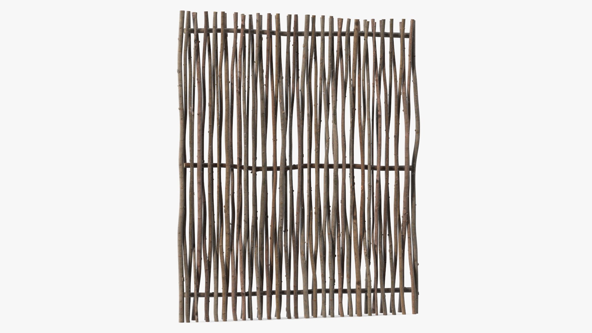 Wattle Fence Panel High 3D model preview
