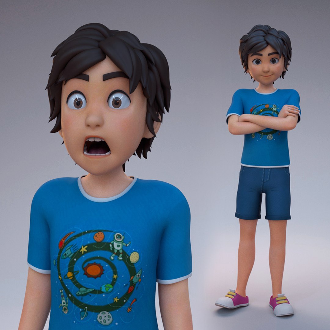 Cartoon Boy 3D - TurboSquid 2098779