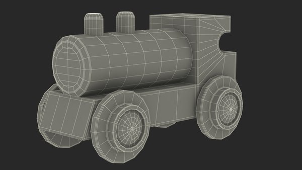 modelo 3d Tren de juguete de madera clásico - TurboSquid 2221241