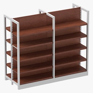 Wooden Shelving System 54 Double Shelf
