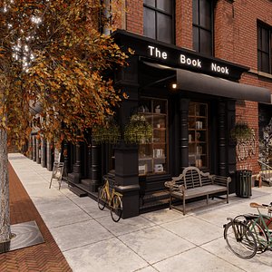 3D The Book Nook Blender Scene