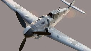 bf-109 german fighter 3d model