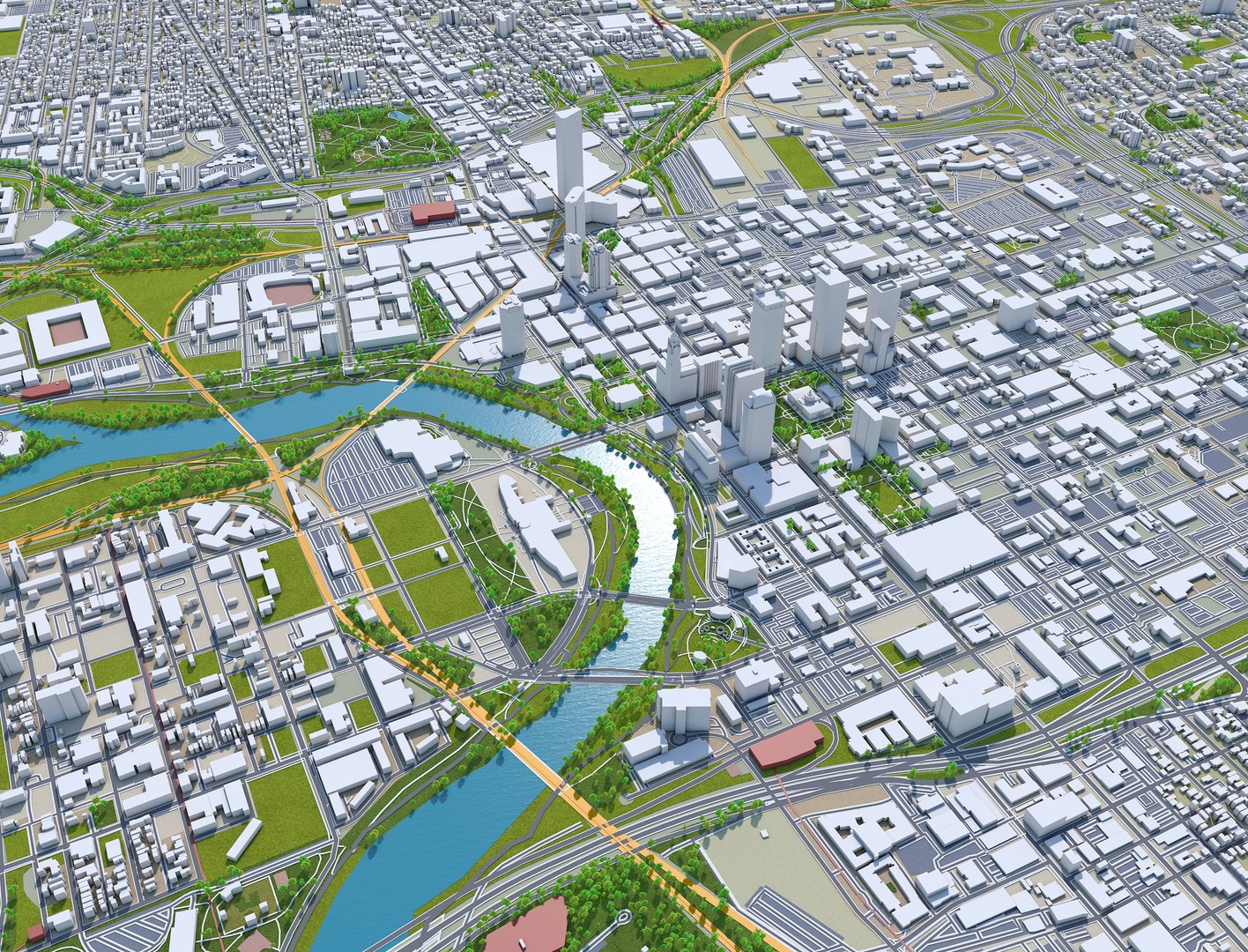 City Area Building Model - TurboSquid 1608904