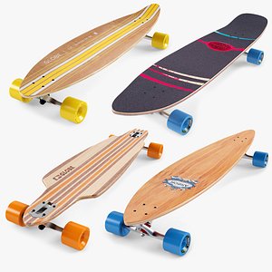 Longboards Set 3D model
