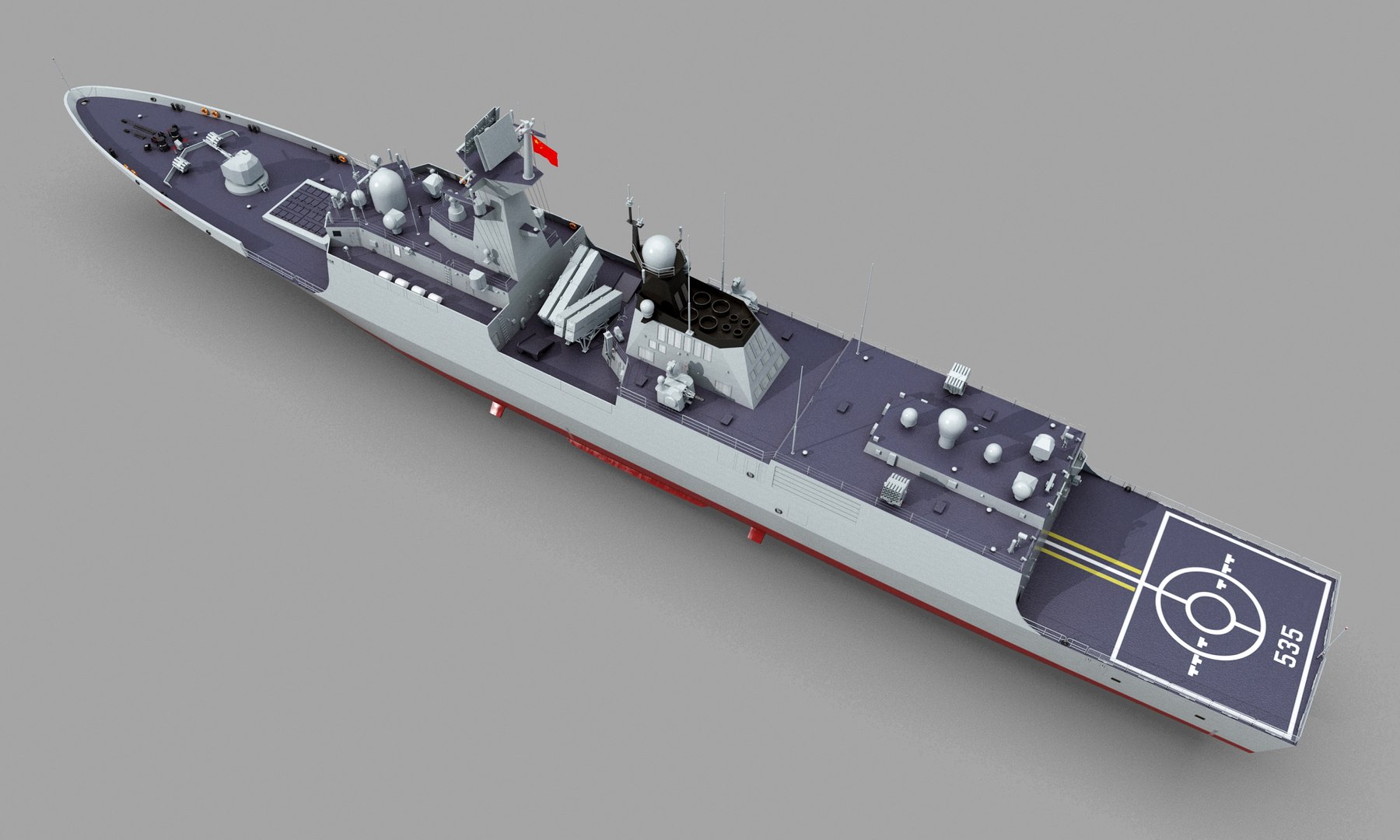 Chinese Navy Type 054A Frigate 3D Model - TurboSquid 2012947