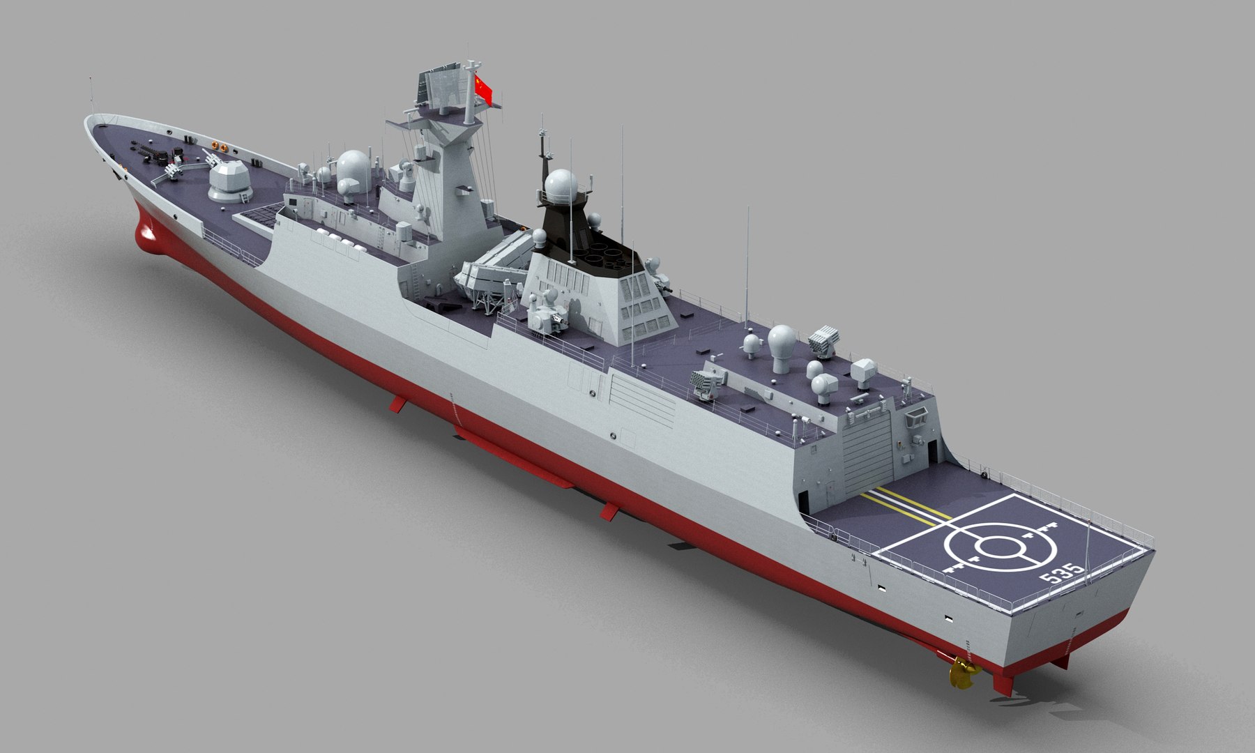 Chinese Navy Type 054A Frigate 3D Model - TurboSquid 2012947