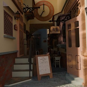 DIORAMA EUROPEAN VILLAGE 3D model