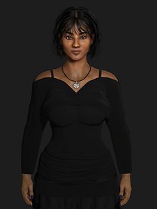 3D AAA 3D REALISTIC FEMALE CHARACTER - DARK SKIN WOMAN STREET STYLE