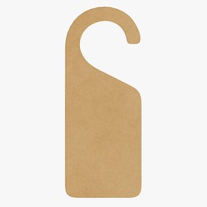 Door handle cardboard hanger mockup 01