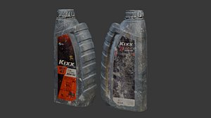 3D Dirty Motor Oil Bottle Scan
