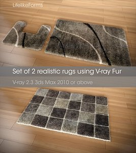 Set of 2 V-ray rugs