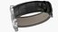 Chronograph Watch Leather Bracelet Closed 3D