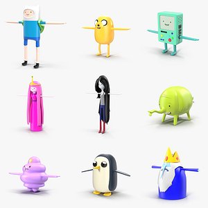 adventure time characters pack 3D model