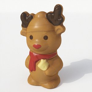 3D chocolate reindeer model