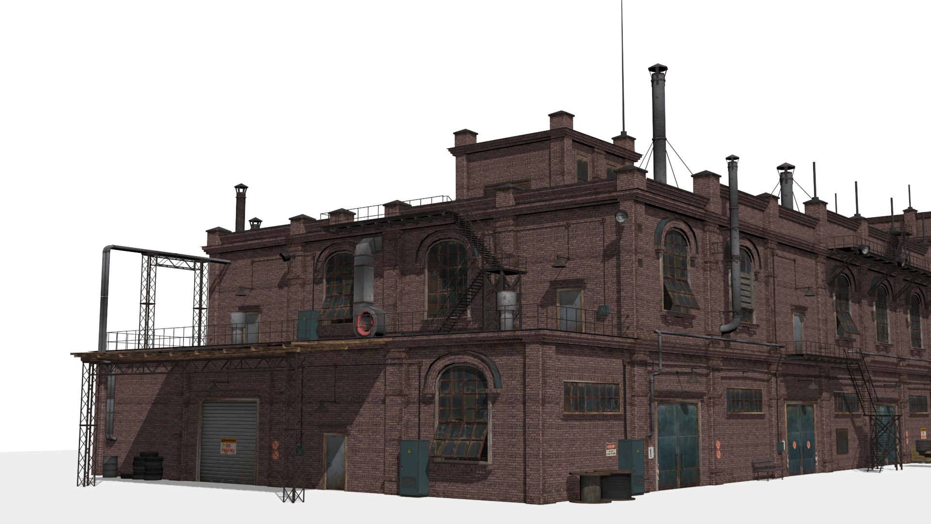 3D Old Factory Model - TurboSquid 2185278