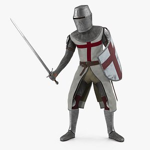 Crusader Knight Templar Attack Pose