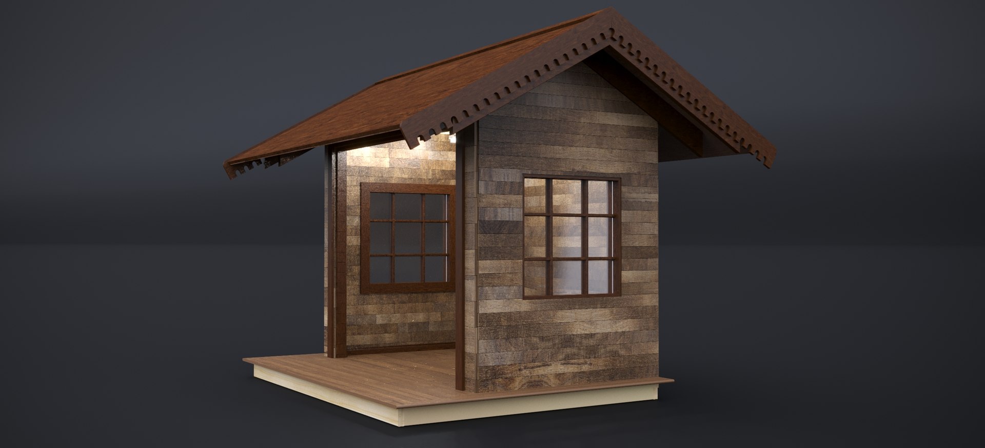EUROPEAN COMMERCIAL WOODEN BUILDING STALL VER-1 2024 3D Model ...