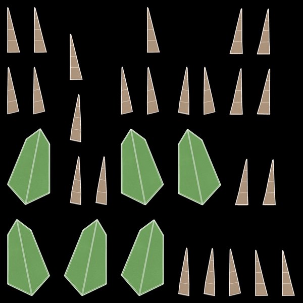 modelo 3d Arboles de papel - TurboSquid 2184846