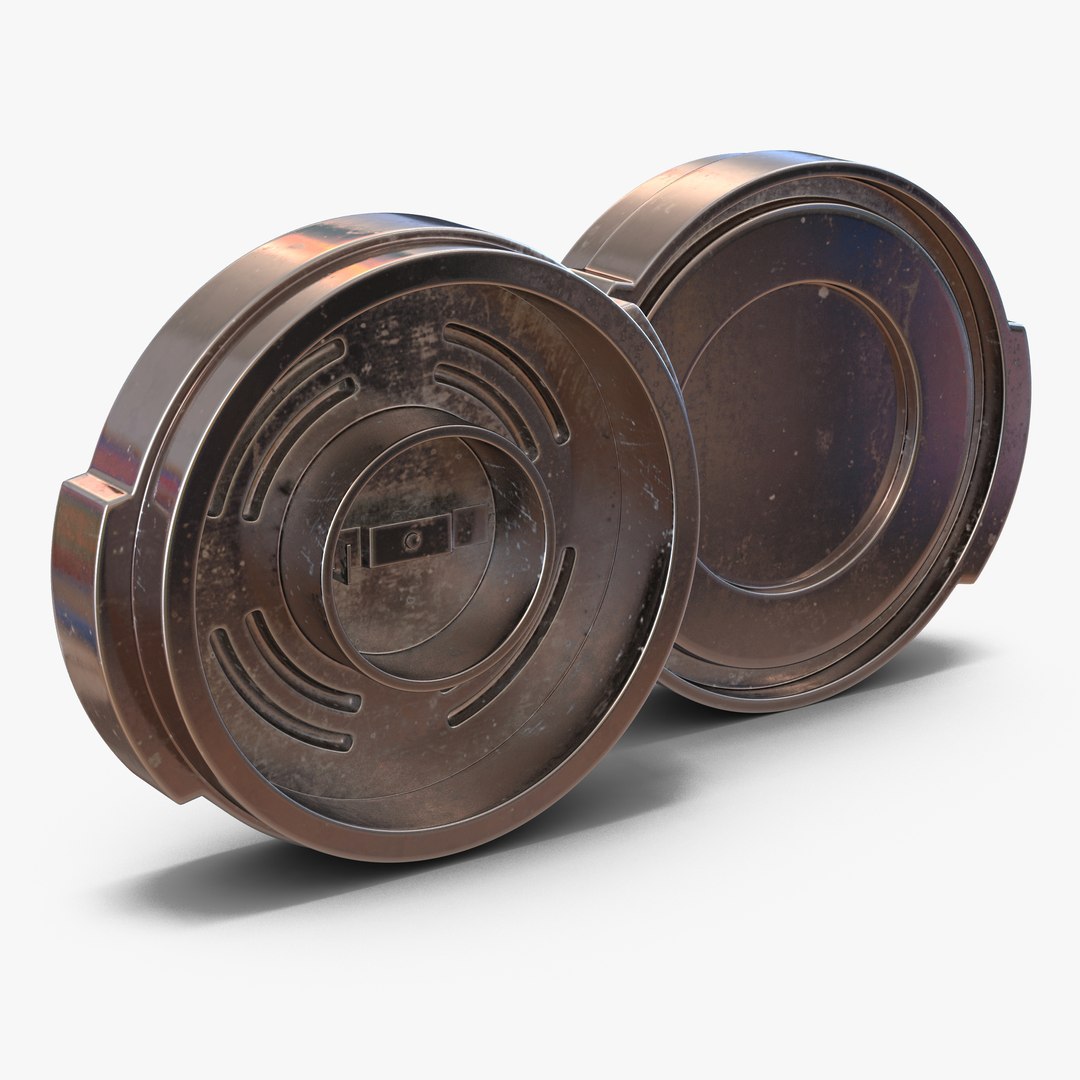 Industrial Anodized End Cap 4 3D Model 3D model preview