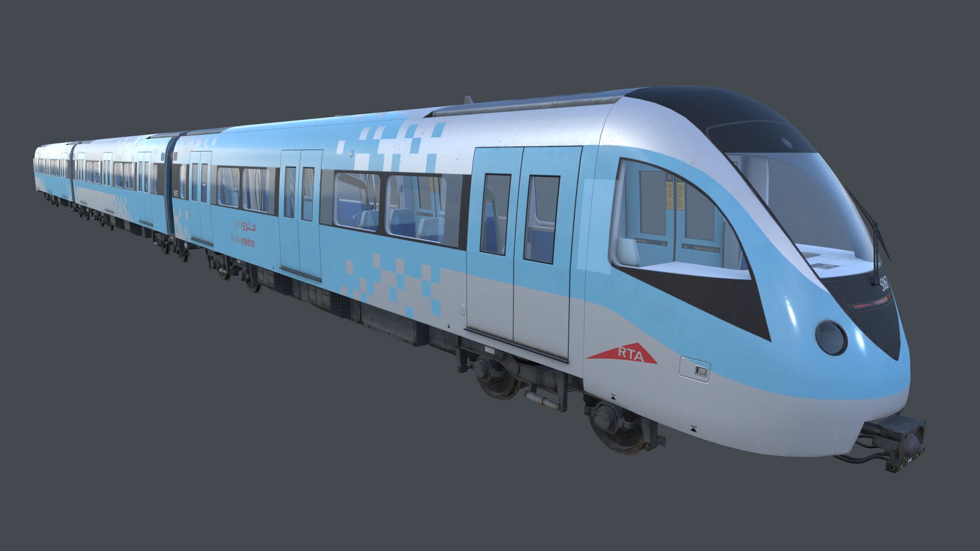3D Model Train Metro Dubai TurboSquid 1686064