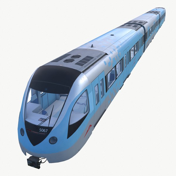 3D model train metro dubai