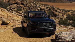 3D Infiniti QX80 2018
